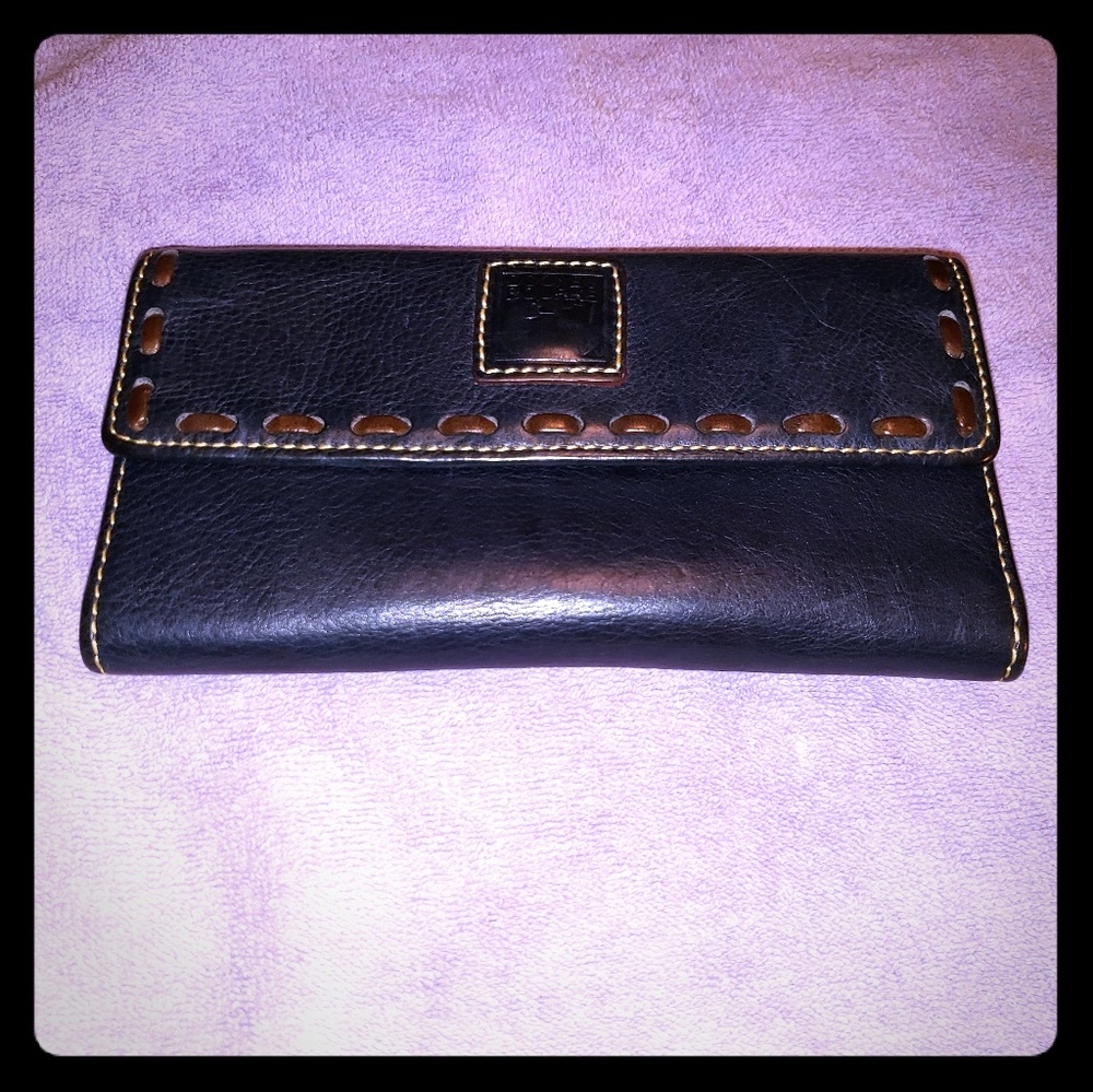 D & B NAVY FLORENTINE CONTINENTAL WALLET